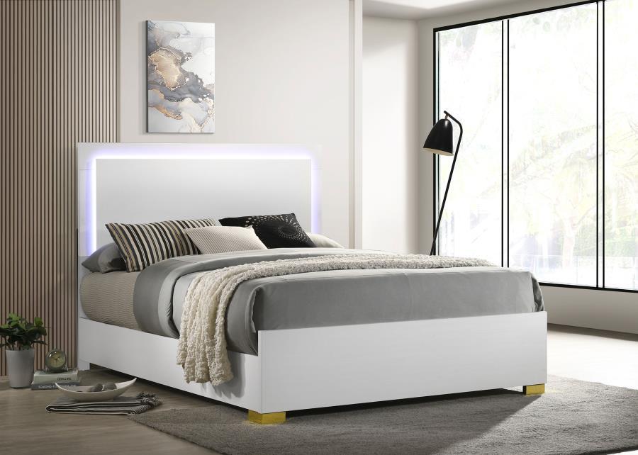 Marceline - Wood LED Panel Bed Panel Beds by Coaster Fine Furniture - Walls Furniture & Mattress