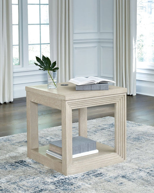 Marxhart - Square End Table - Bisque End Tables by Signature Design by Ashley® - Walls Furniture & Mattress
