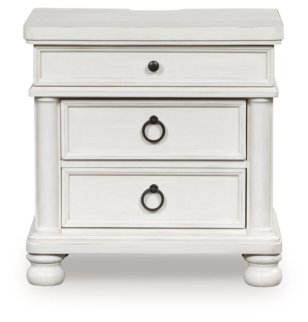 Rowlenstown - Three Drawer Night Stand Nightstands w/ Charging Stations by Signature Design by Ashley® - Walls Furniture & Mattress