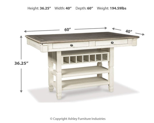 Bolanburg - Rectangular Dining Room Counter Table - Beige Counter Tables by Signature Design by Ashley® - Walls Furniture & Mattress