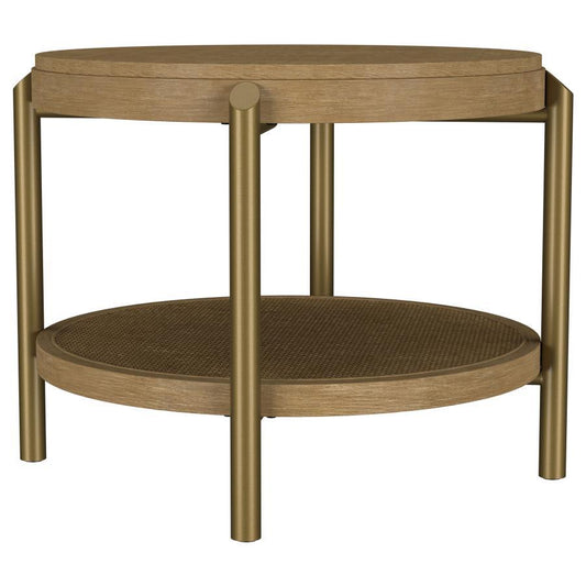 Arini - Round End Side Table With Storage Shelf End Tables by Coaster Fine Furniture - Walls Furniture & Mattress