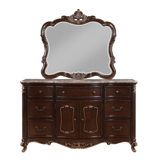 Constantine - Mirror - Cherry Mirrors by New Classic - Walls Furniture & Mattress