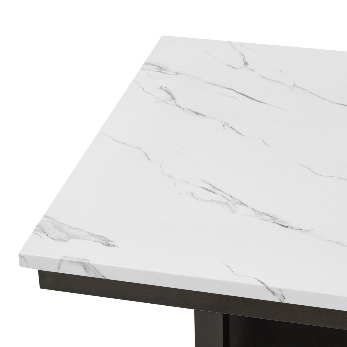 Carissa - 60" Rectangle Counter Table With Storage Shelf - Black / White Counter Tables by New Classic - Walls Furniture & Mattress