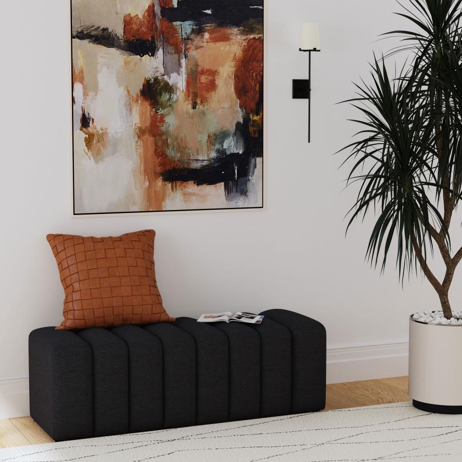 Summer - Fabric Upholstered Tufted Accent Bench Upholstered Benches by Coaster Fine Furniture - Walls Furniture & Mattress