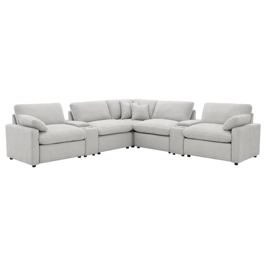 Collins - 7 - Piece Modular Power Reclining Sectional Reclining Sectionals by Coaster Fine Furniture - Walls Furniture & Mattress