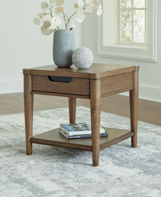 Roanhowe - Rectangular End Table - Brown End Tables by Signature Design by Ashley® - Walls Furniture & Mattress