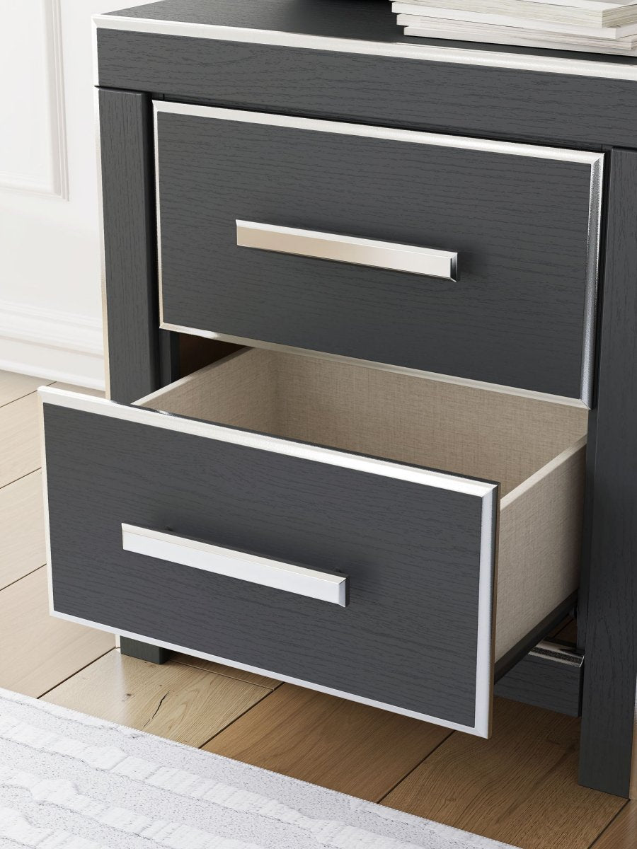 Zuraleus - Two Drawer Night Stand Nightstands w/ Charging Stations by Signature Design by Ashley® - Walls Furniture & Mattress