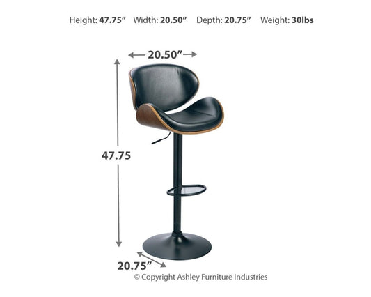 Bellatier - Adjustable Height Barstool Adjustable Height by Signature Design by Ashley® - Walls Furniture & Mattress
