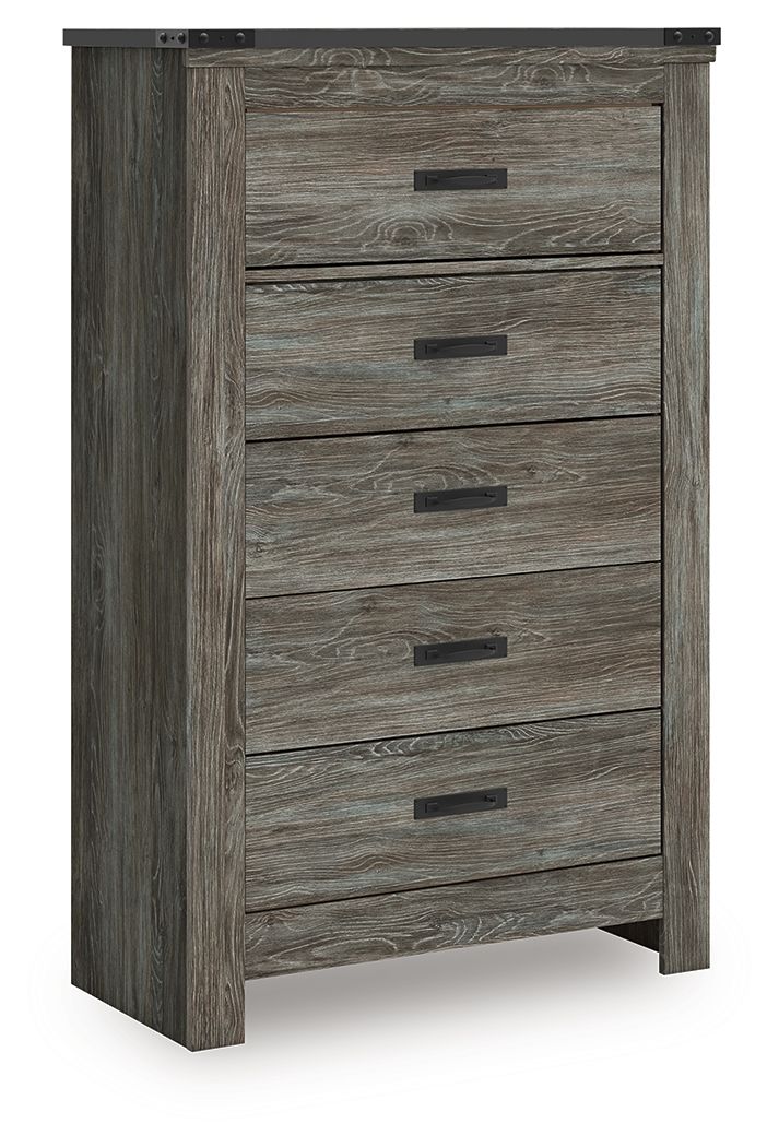 Frandern - Five Drawer Chest - Gray Accent Chests by Signature Design by Ashley® - Walls Furniture & Mattress