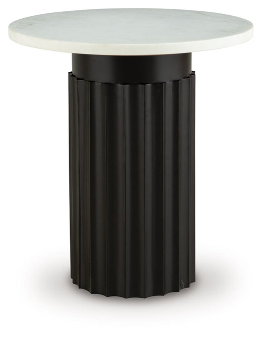 Wainstone - Black / White - Accent Table Accent Tables by Signature Design by Ashley® - Walls Furniture & Mattress