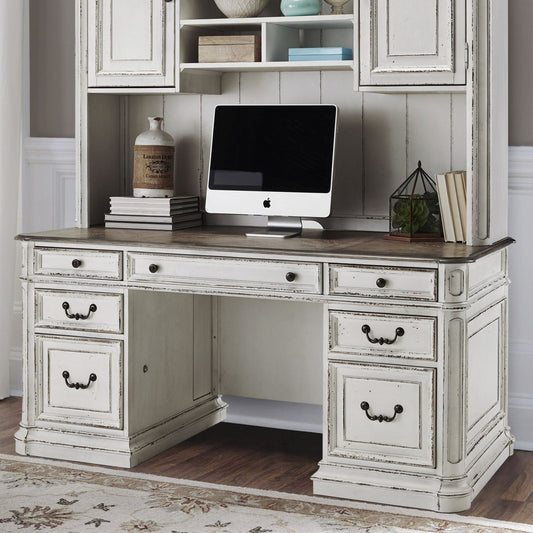 Magnolia Manor - Credenza - White Credenzas by Liberty Furniture - Walls Furniture & Mattress