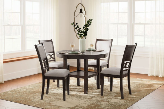 Langwest - Dining Room Table Set (Set of 5) - Brown 5 Piece Dining Room Sets by Signature Design by Ashley® - Walls Furniture & Mattress