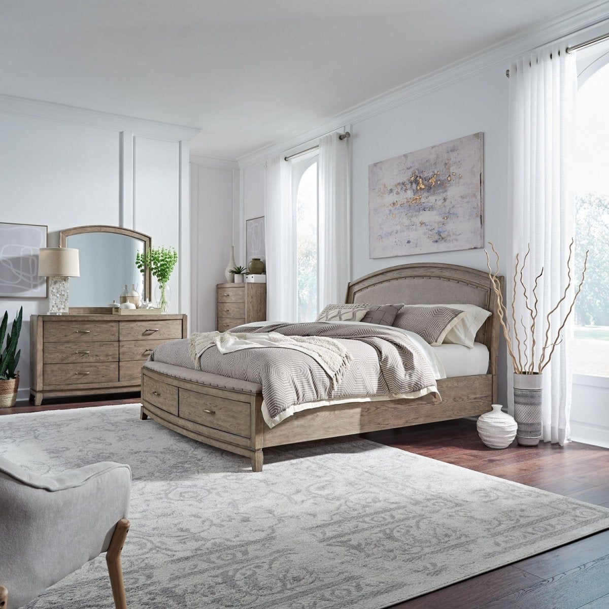 Avalon - Upholstered Bedroom Set 3 Piece Bedroom Sets by Liberty Furniture - Walls Furniture & Mattress