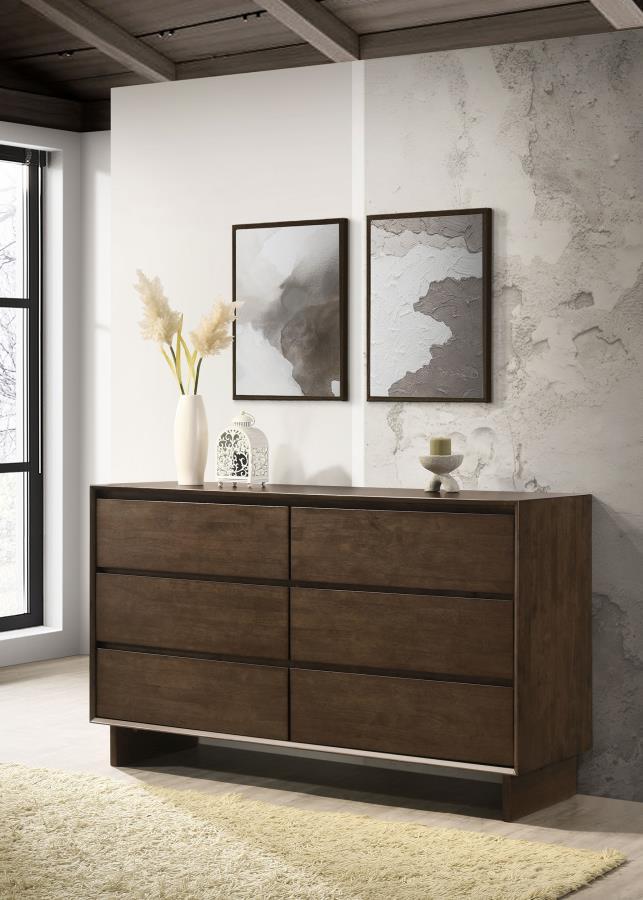 Glenwood - 6 - Drawer Dresser Cabinet Dressers by Coaster Fine Furniture - Walls Furniture & Mattress
