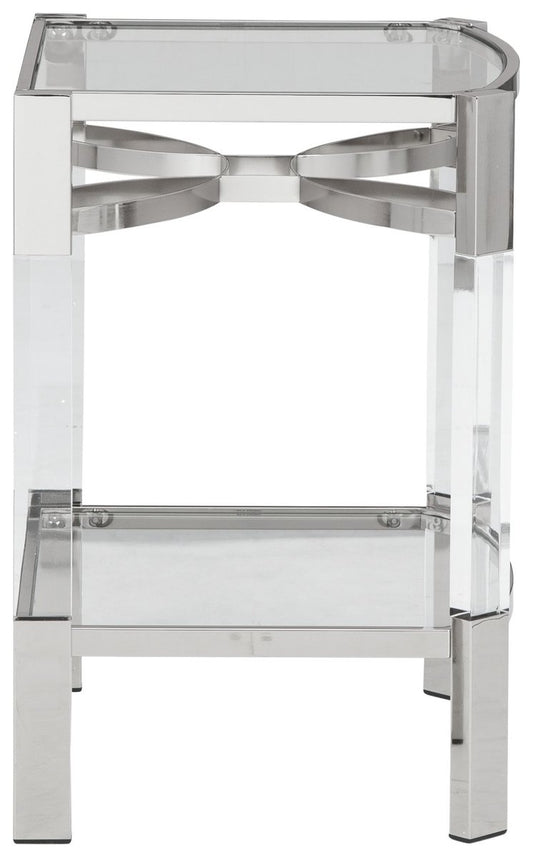 Chaseton - Accent Table - Clear / Silver Finish Accent Tables by Signature Design by Ashley® - Walls Furniture & Mattress