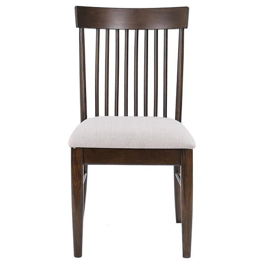 Everton - Wood Dining Side Chair (Set of 2) - Dark Walnut Chair Sets by CoasterEveryday - Walls Furniture & Mattress