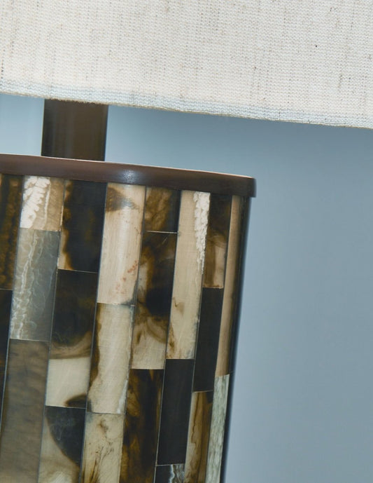 Ellford - Poly Table Lamp - Black / Brown / Cream Table Lamps by Signature Design by Ashley® - Walls Furniture & Mattress