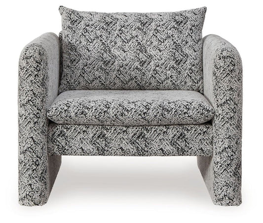 Kenbell - Accent Chair - Black / White Accent Chairs by Signature Design by Ashley® - Walls Furniture & Mattress