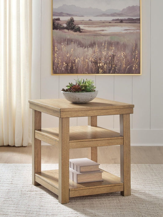 Wittenmyer - Rectangular End Table - Natural / Black End Tables by Signature Design by Ashley® - Walls Furniture & Mattress