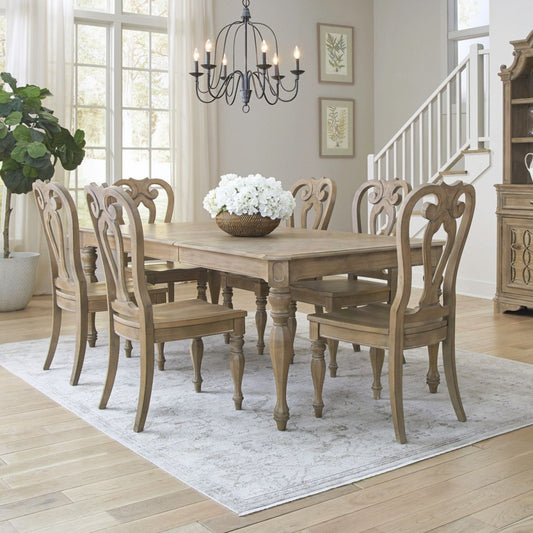Magnolia Manor - Pedestal Table Set With Upholstered Chairs 5 Piece Dining Room Sets by Liberty Furniture - Walls Furniture & Mattress