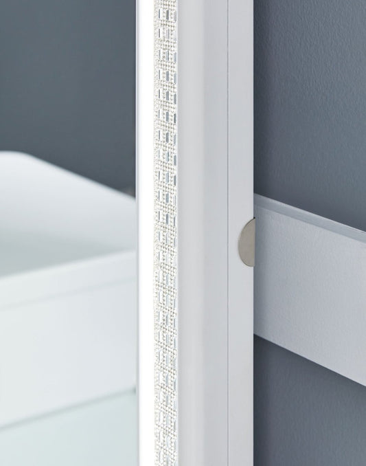 Chalanna - Vanity With Mirror - White Vanity Sets by Signature Design by Ashley® - Walls Furniture & Mattress