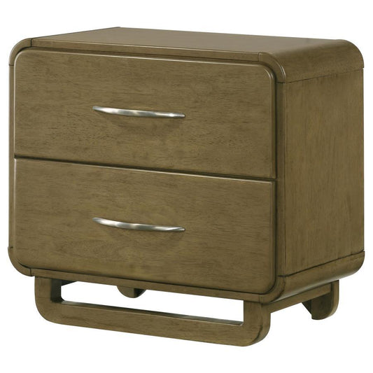 Amsbury - 2 - Drawer Nightstand Bedside Table - Nutmeg Accent Nightstands by Coaster Fine Furniture - Walls Furniture & Mattress
