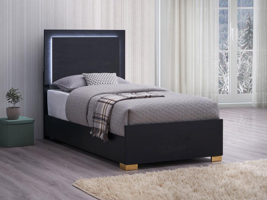 Marceline - Wood LED Panel Bed Panel Beds by Coaster Fine Furniture - Walls Furniture & Mattress