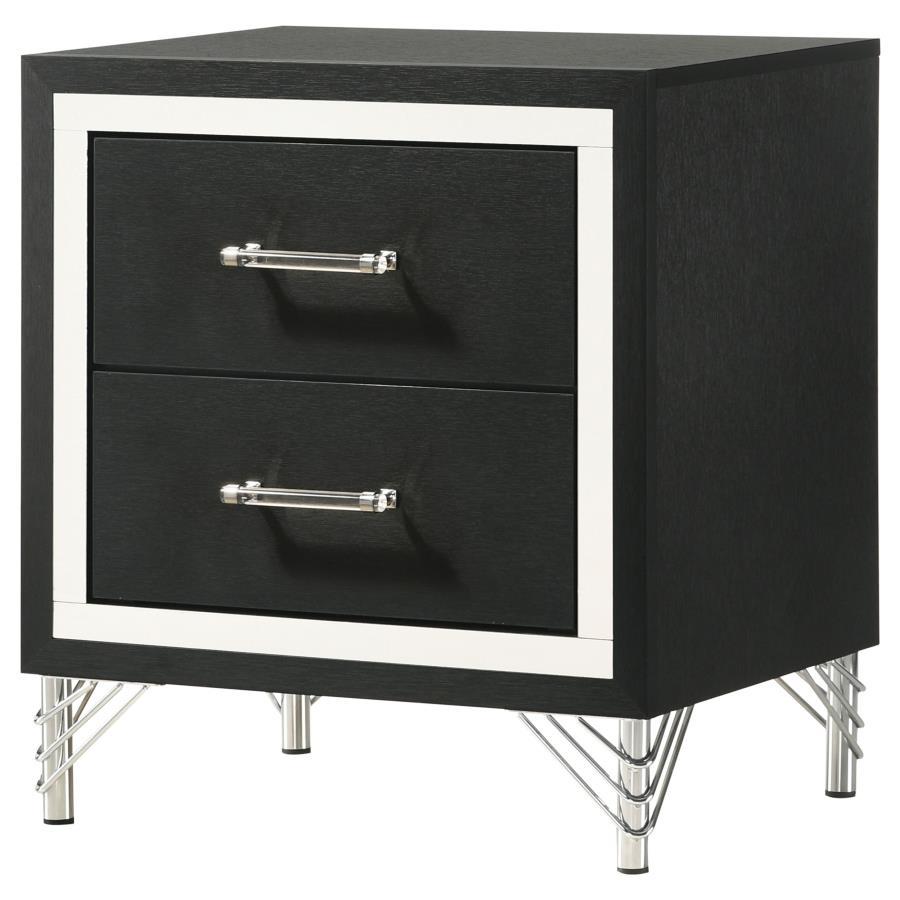 Lucia - 2 - Drawer Nightstand - White Accent Nightstands by Coaster Fine Furniture - Walls Furniture & Mattress