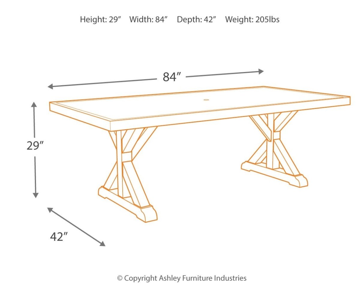 Beachcroft - Rect Dining Table W/Umb Opt Dining Tables by Signature Design by Ashley® - Walls Furniture & Mattress