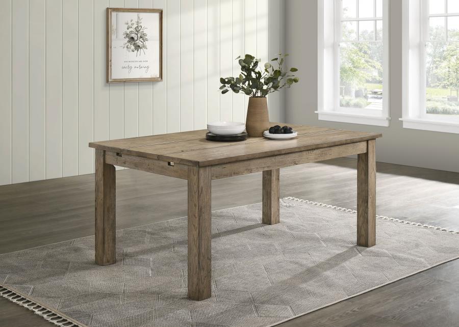Cardova - 87" Solid Wood Extension Dining Table - Vineyard Oak Dining Tables with Extensions by Coaster Fine Furniture - Walls Furniture & Mattress