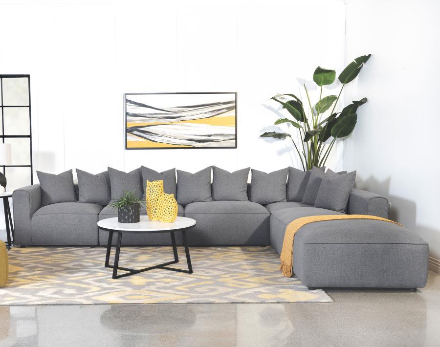 Jennifer - Upholstered Modular Sectional Stationary Sectionals by CoasterElevations - Walls Furniture & Mattress