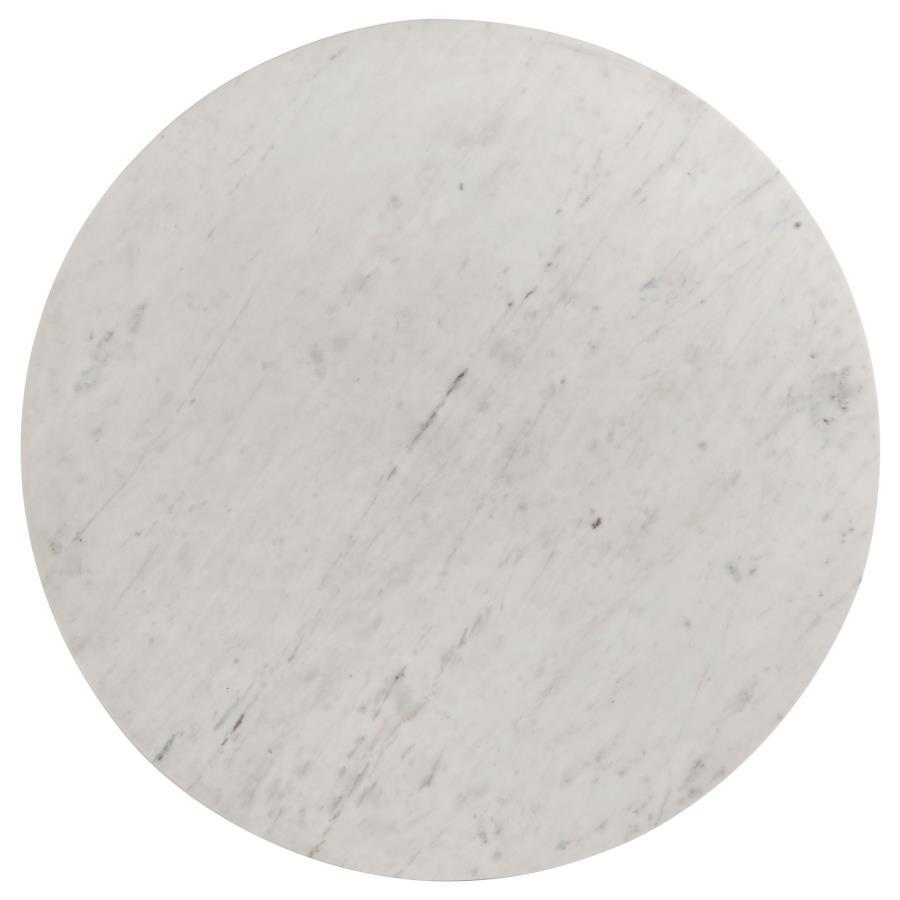 Astoria - Round Genuine Marble Coffee Table - White Coffee Tables by Coaster Fine Furniture - Walls Furniture & Mattress