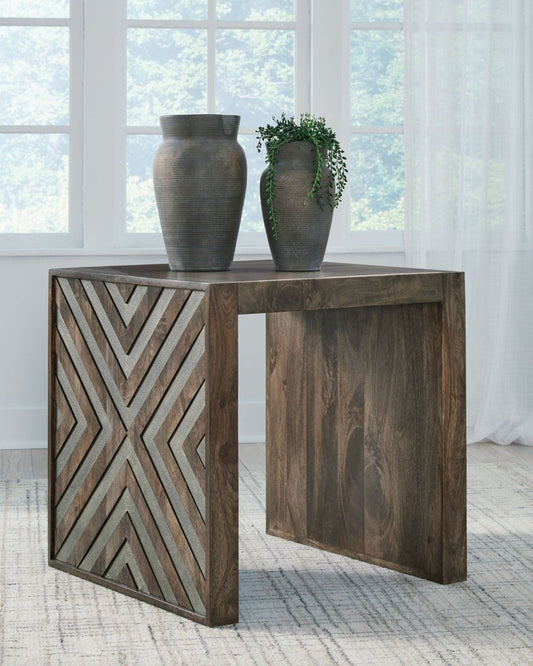 Dreggan - Square End Table - Brown End Tables by Signature Design by Ashley® - Walls Furniture & Mattress