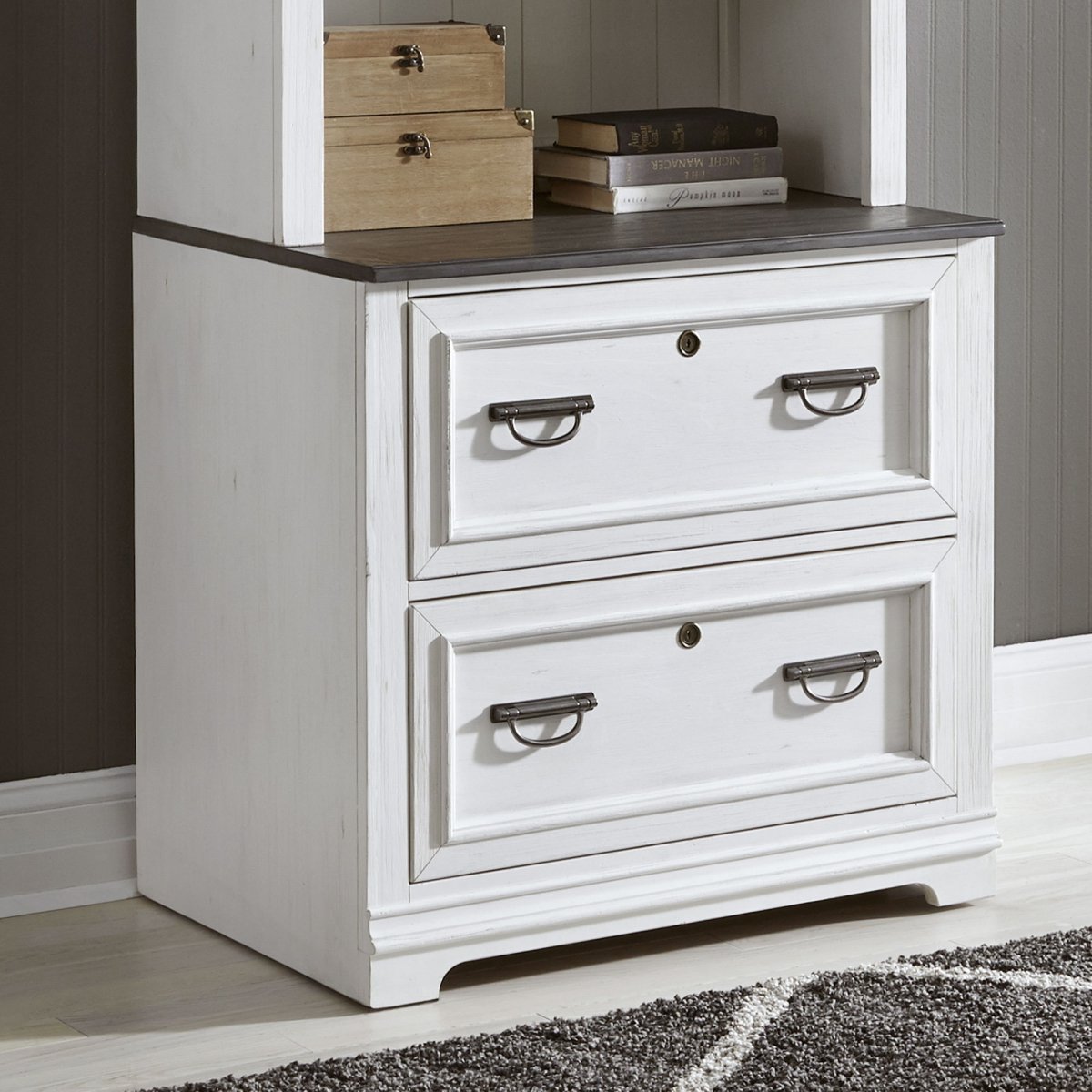 Allyson Park - Bunching Lateral File Cabinet - White Filing Cabinets by Liberty Furniture - Walls Furniture & Mattress