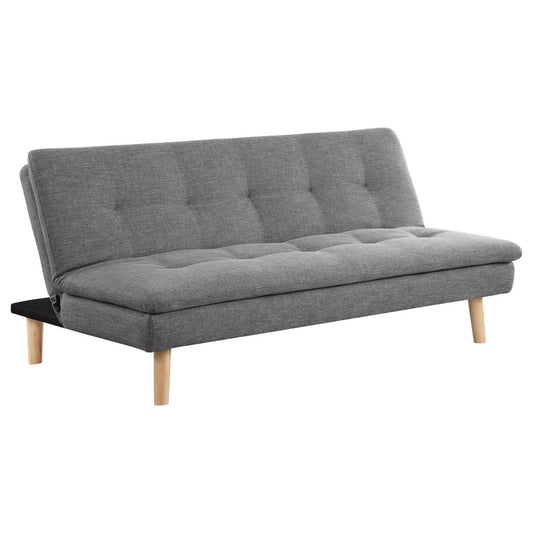 Scout - Upholstered Tufted Convertible Sofa Bed - Gray Futon Sofas by Coaster Fine Furniture - Walls Furniture & Mattress