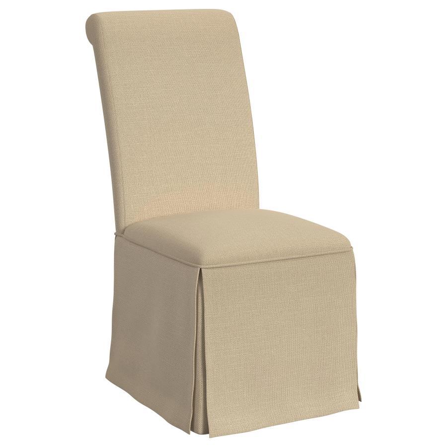 Shawna - Upholstered Skirted Dining Chair (Set of 2) Chair Sets by Coaster Fine Furniture - Walls Furniture & Mattress