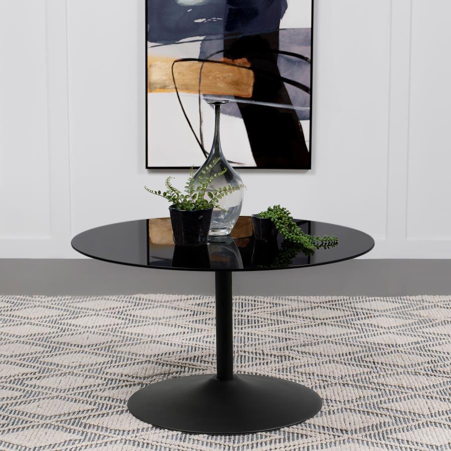 Ganso - Round Metal Coffee Table With Tempered Glass Top End Tables by Coaster Fine Furniture - Walls Furniture & Mattress