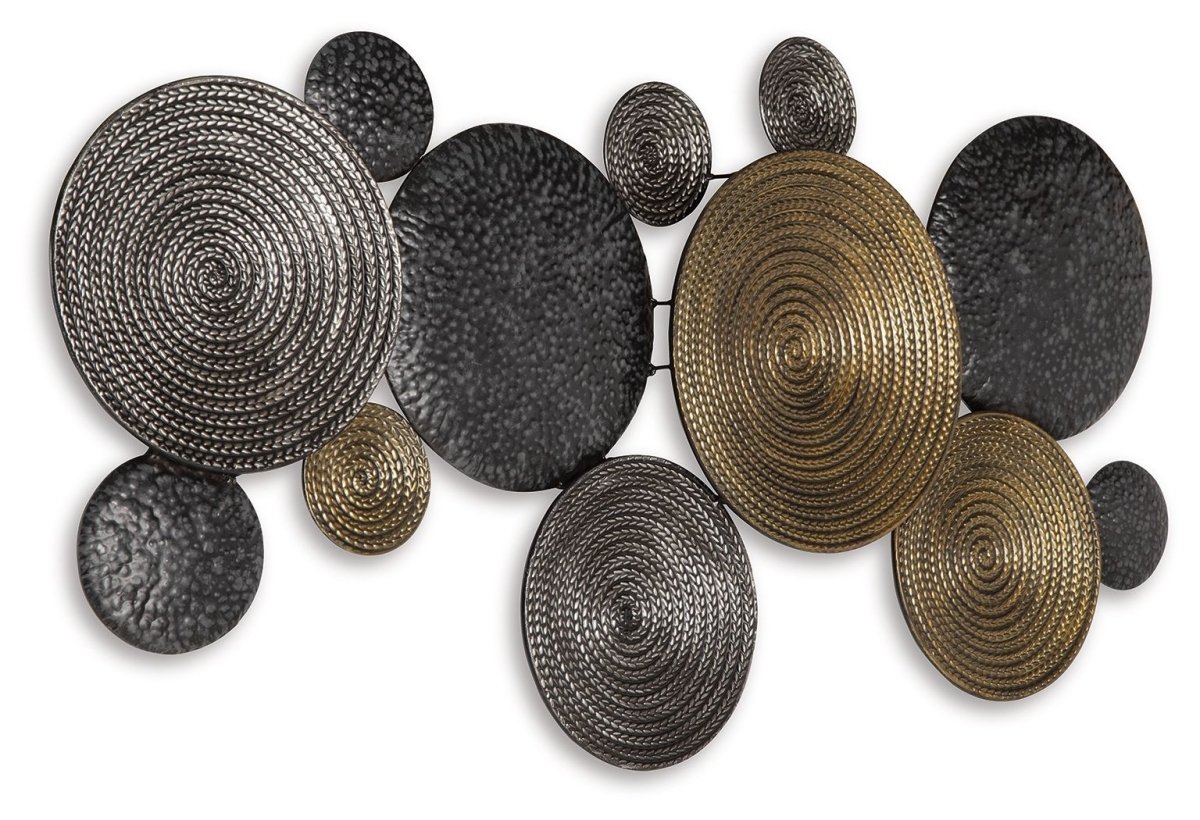 Emsley - Wall Decor - Metallic / Black / Gray Wall Decor by Signature Design by Ashley® - Walls Furniture & Mattress