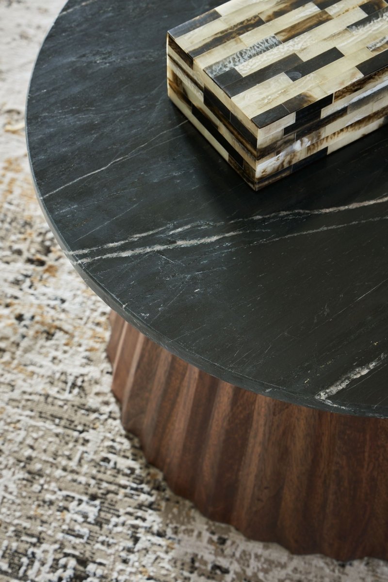 Ceilby - Accent Cocktail Table - Black / Brown Coffee Tables by Signature Design by Ashley® - Walls Furniture & Mattress