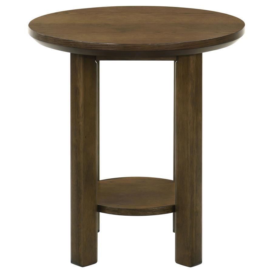 Ottowa - Round Wood Table With Shelf End Tables by Coaster Fine Furniture - Walls Furniture & Mattress