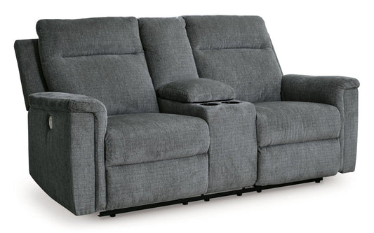 Barnsana - Dbl Power Reclining Loveseat With Console Reclining Loveseats by Signature Design by Ashley® - Walls Furniture & Mattress