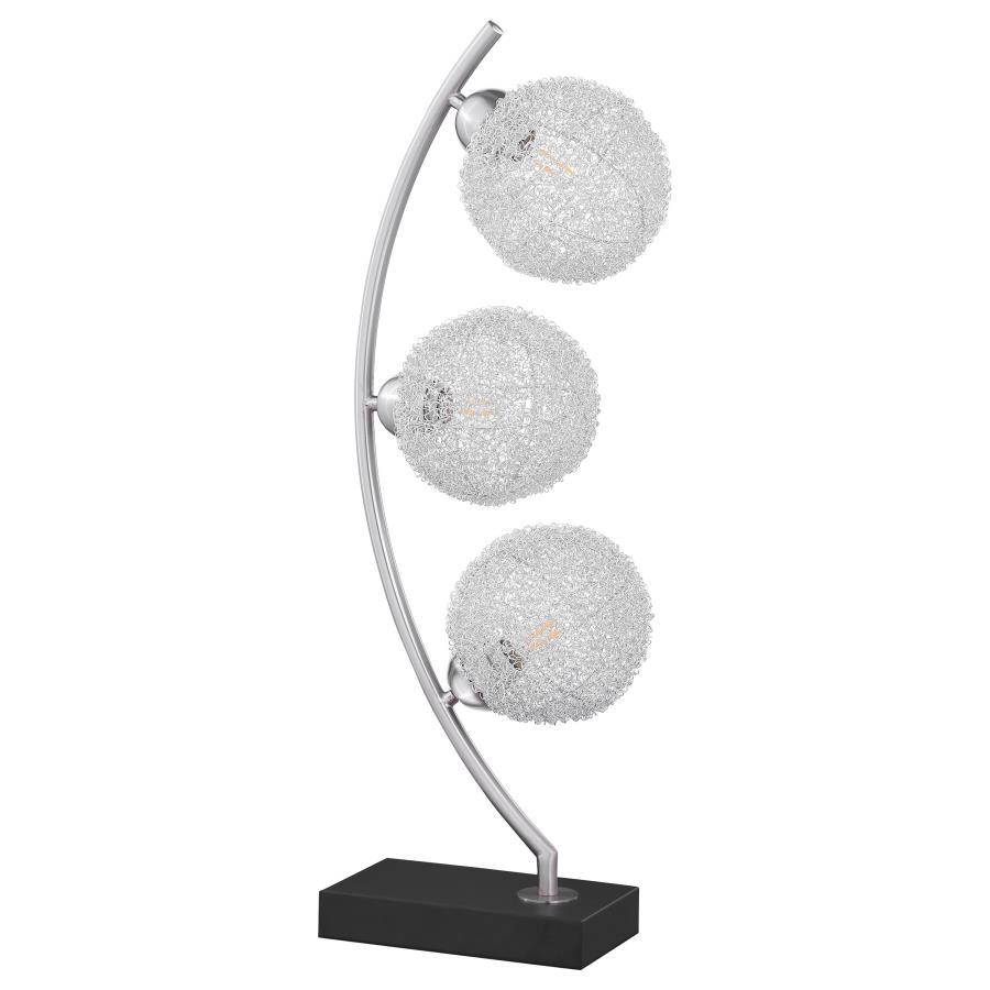 Claudia - Woven Spherical Metal Table Lamp - Black Table Lamps by Coaster Fine Furniture - Walls Furniture & Mattress