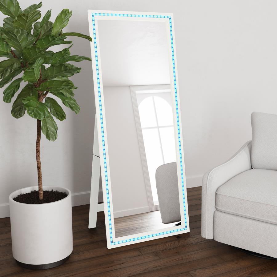 Windrose - Tempered LED Standing Mirror Floor Mirrors by Coaster Fine Furniture - Walls Furniture & Mattress
