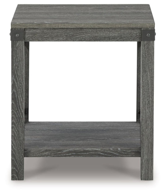 Freedan - Square End Table - Grayish Brown End Tables by Signature Design by Ashley® - Walls Furniture & Mattress