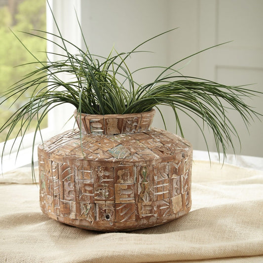 Meltland - Vase - Square - Natural / Black Vases & Jars by Signature Design by Ashley® - Walls Furniture & Mattress