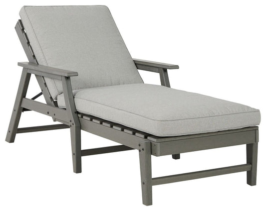 Visola - Chaise Lounge with Cushion - Gray Lounge Chairs by Signature Design by Ashley® - Walls Furniture & Mattress