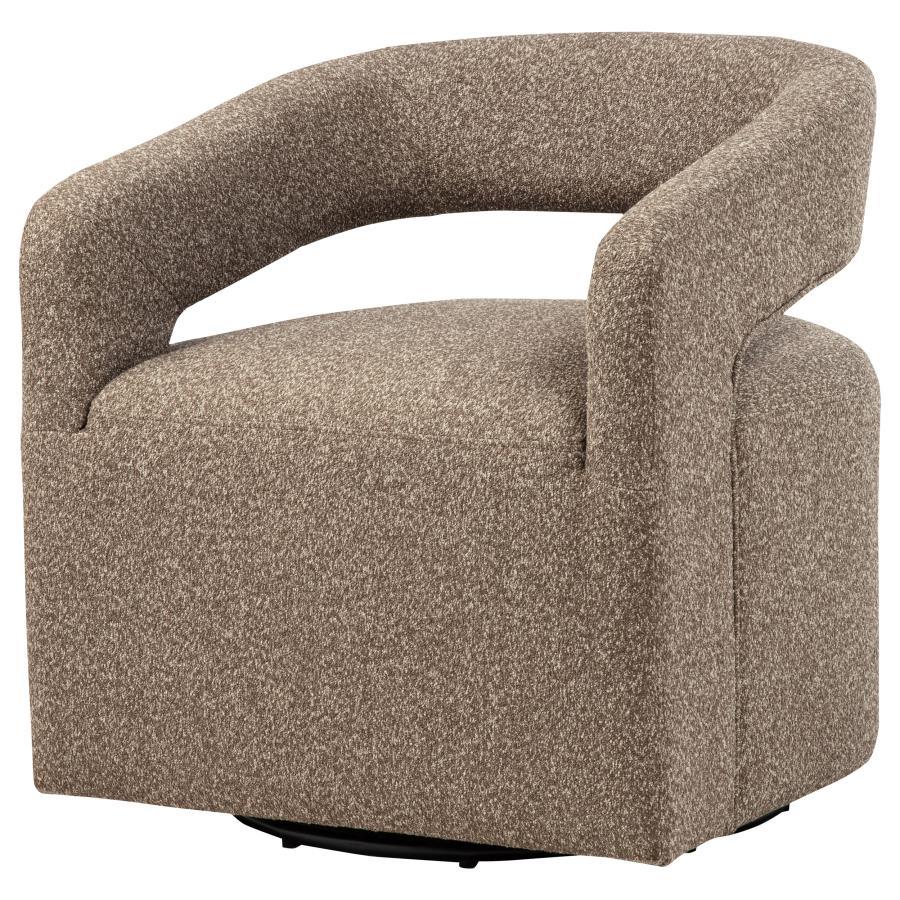 Westhill - Boucle Upholstered Swivel Accent Chair Swivel Chairs by Coaster Fine Furniture - Walls Furniture & Mattress
