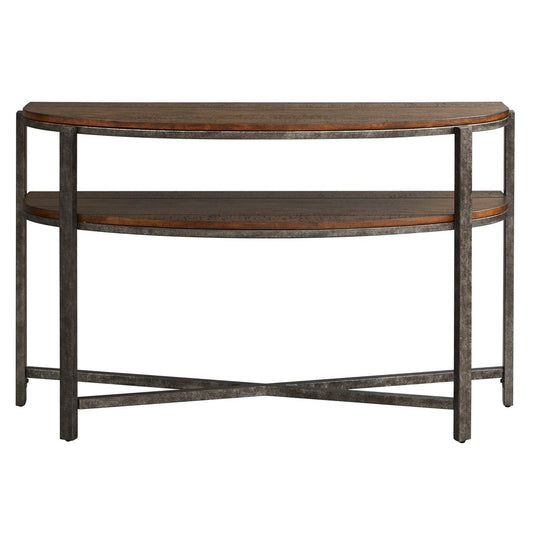 Breckinridge - Demilune Sofa Table - Dark Brown Sofa Tables by Liberty Furniture - Walls Furniture & Mattress