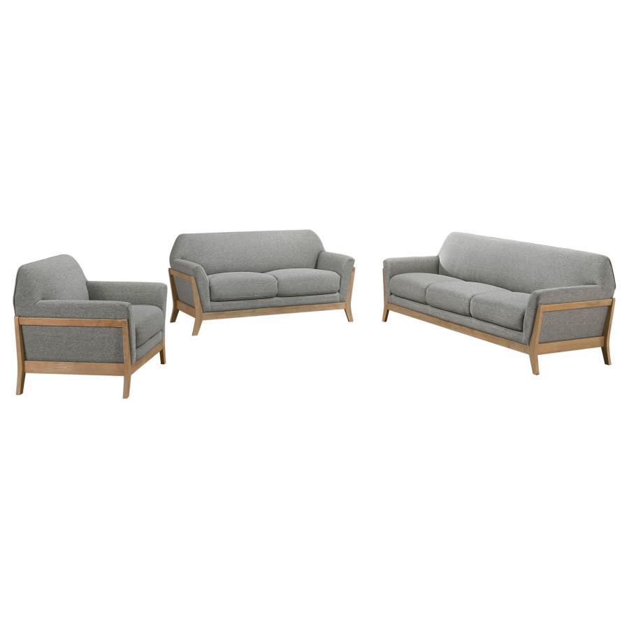 Vaughn - Fabric Upholstered Flared Arm Sofa Set Stationary Sofas & Loveseats by Coaster Fine Furniture - Walls Furniture & Mattress