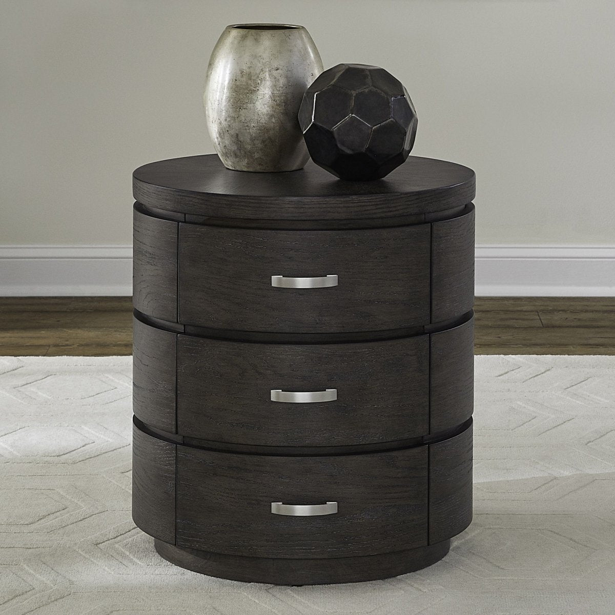 Cascade Falls - Round End Table - Satin Espresso End Tables by Liberty Furniture - Walls Furniture & Mattress